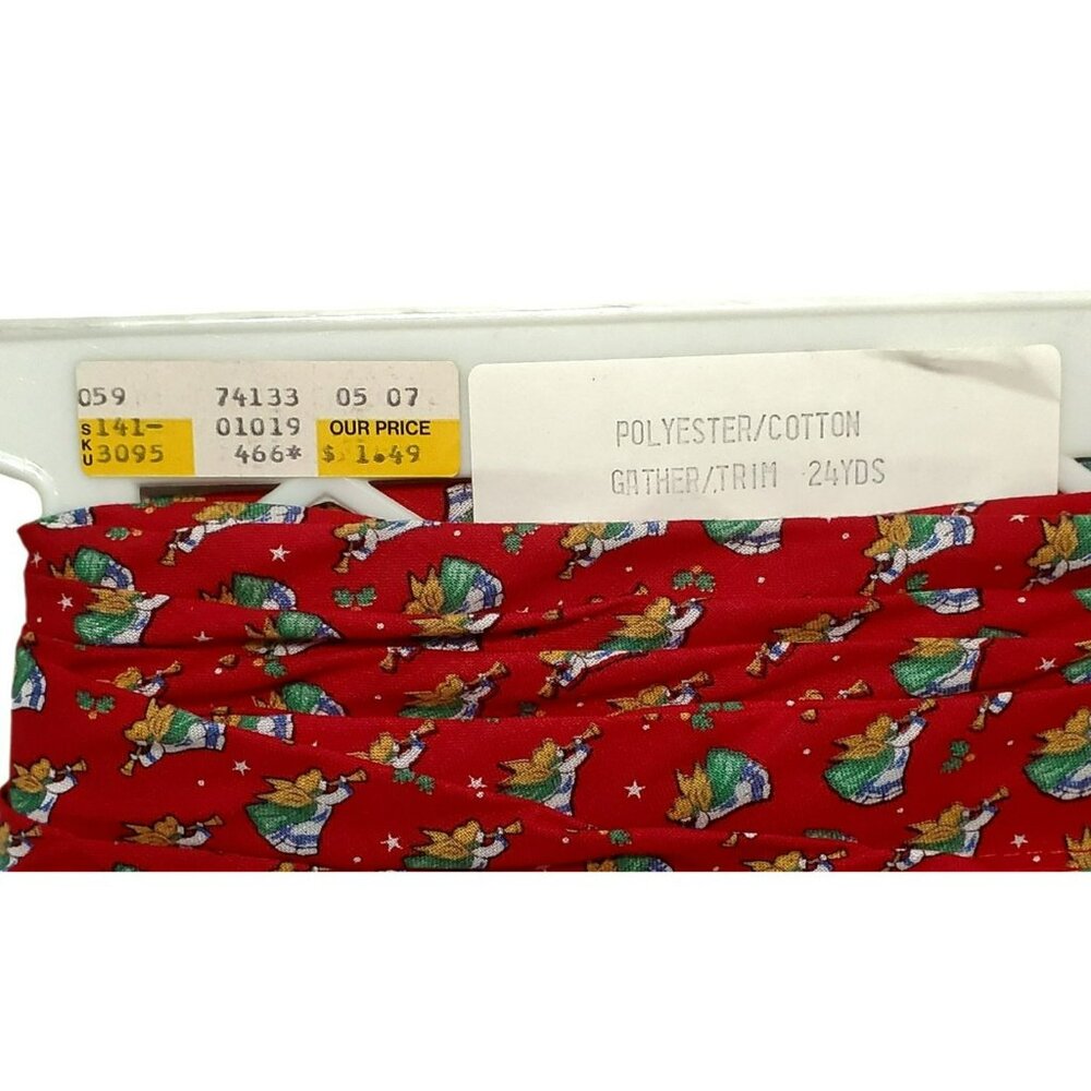 VTG Angel Border Ribbon Lace Trim 23 Yards Christmas Trimming Holiday Crafts Sew - Picture 2 of 6